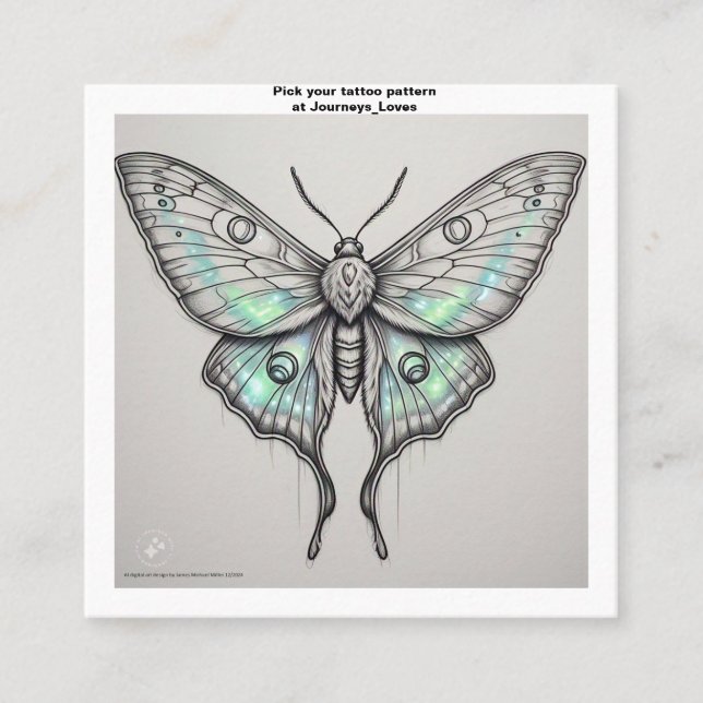 Geschäftskarte Tattoo Muster Quadratische Visitenkarte (Vorderseite)