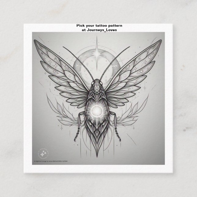 Geschäftskarte Tattoo Muster Quadratische Visitenkarte (Vorderseite)