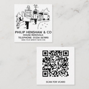 Geschäftskarte zum Entfernen des Hauses am Platz Quadratische Visitenkarte