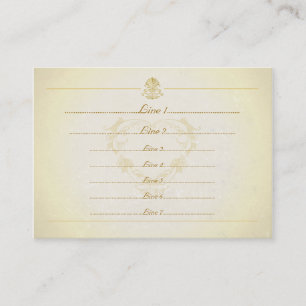 Geschäftskarten aus Vintage-Pergamentpapier Visitenkarte