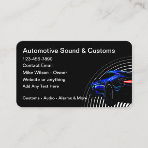 Geschäftskarten für Automotive Audio und Maßanfert Visitenkarte