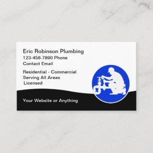 Geschäftskarten für das Plumber-Logo Visitenkarte