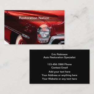 Geschäftskarten für die klassische Autowiederherst Visitenkarte