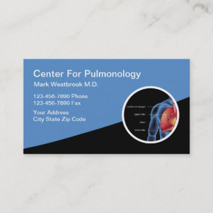 Geschäftskarten für Pneumologen-Termine Visitenkarte