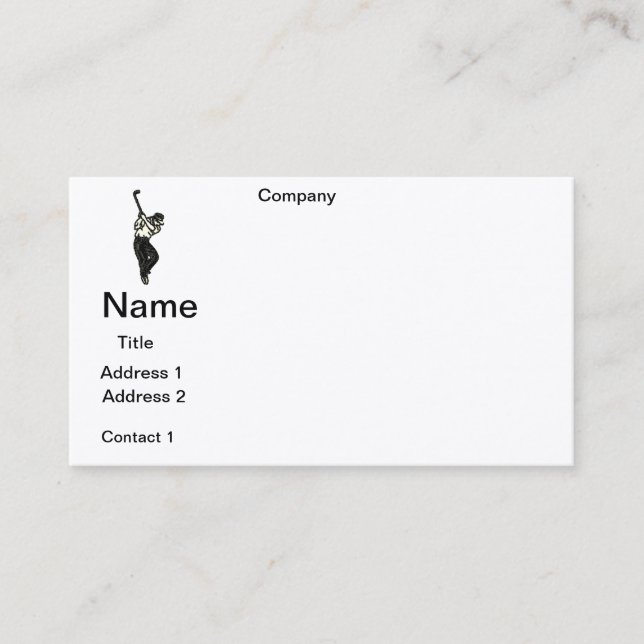 GESCHÄFTSKARTEN GOLF PRO DESIGN VISITENKARTE (Vorderseite)