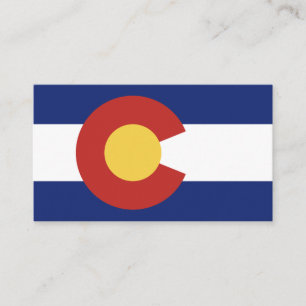 Geschäftskartenschablone der Colorado-Staatsflagge Visitenkarte