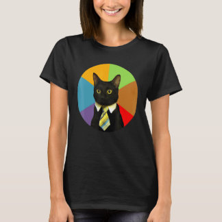 Geschäftskatze Kätzchen trägt Krawatte Kind T-Shir T-Shirt