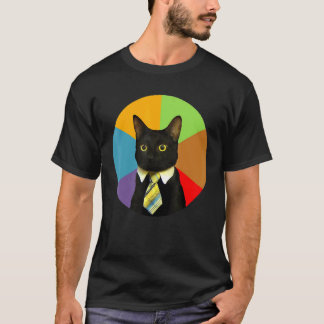 Geschäftskatze Kätzchen trägt Krawatte Kind T-Shir T-Shirt