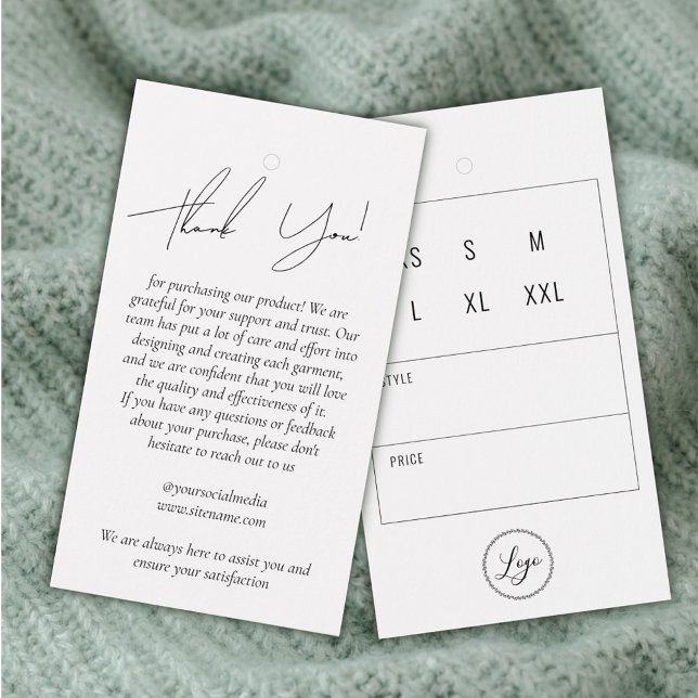 Geschäftskleidung Danke, dass Sie Tag mit Logo (Von Creator hochgeladen)