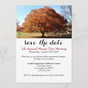 Geschäftskonferenz-Geld-Baum-Ereignis-Einladung Save The Date
