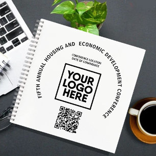 Geschäftskonferenz Individueller Logo-QR-Code  Notizbuch