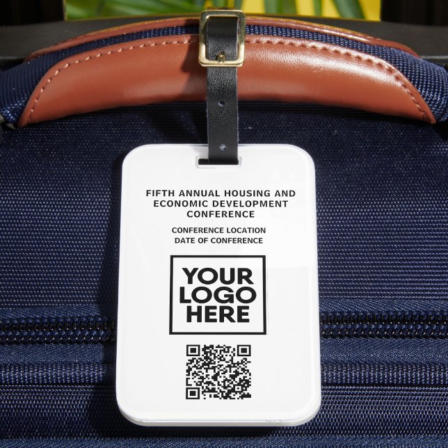 Geschäftskonferenz Individuelles Logo QR-Code  Gepäckanhänger (Von Creator hochgeladen)