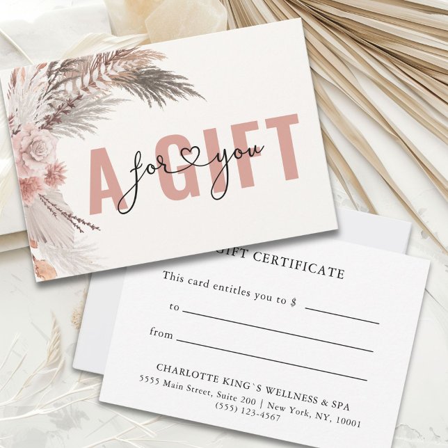 GESCHÄFTSKONTROLLBESCHEINIGUNG | BOHO (BUSINESS GIFT CERTIFICATE | BOHO)