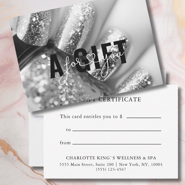 GESCHÄFTSKONTROLLBESCHEINIGUNG | Glitzer Nails (BUSINESS GIFT CERTIFICATE | Glitter Nails)