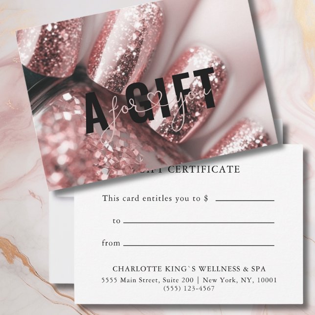 GESCHÄFTSKONTROLLBESCHEINIGUNG | Glitzer Nails (BUSINESS GIFT CERTIFICATE | Glitter Nails)