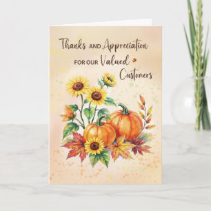 Geschäftskunden-Dankeschön zu Thanksgiving Karte