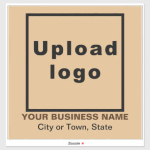 Geschäftslage, hellbrauner großer Platz Vinyl Aufkleber