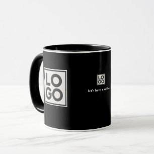 Geschäftslogo Benutzerdefiniert Schwarz Tasse