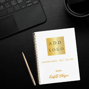 Geschäftslogo benutzerdefinierte Markenfarbe Name  Notizbuch