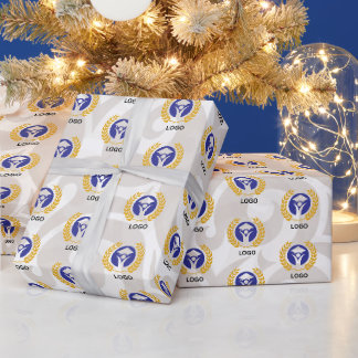 Geschäftslogo Benutzerdefiniertes Wiederholungsmus Geschenkpapier