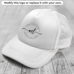 Geschäftslogo Einfach Saubere Monogramm-Initialen Truckerkappe