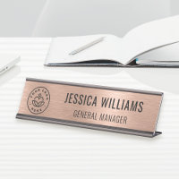 Geschäftslogo Elegantes Personal Faux gebürstetes