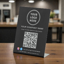 Geschäftslogo Erstellen Sie Ihren QR-Code Social M Sockelschild