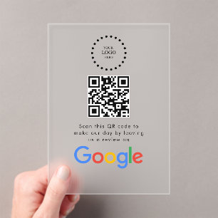 Geschäftslogo Google Bewertungen Website-Scan Acryleinladungen