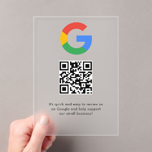 Geschäftslogo Google Bewertungen Website-Scan Acryleinladungen