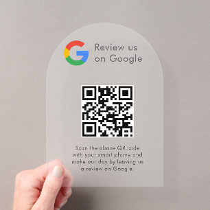 Geschäftslogo Google Bewertungen Website-Scan Acryleinladungen