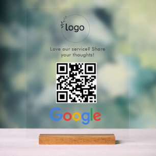 Geschäftslogo Google Bewertungen Website-Scan  Acrylschild