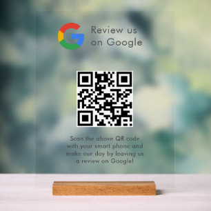 Geschäftslogo Google Bewertungen Website-Scan  Acrylschild