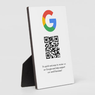Geschäftslogo Google Bewertungen Website-Scan Fotoplatte