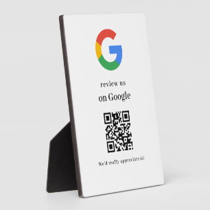 Geschäftslogo Google Bewertungen Website-Scan Fotoplatte