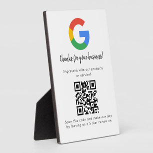 Geschäftslogo Google Bewertungen Website-Scan Fotoplatte