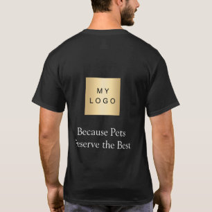 Geschäftslogo Hundespaziergang-Mitarbeiter Arbeits T-Shirt