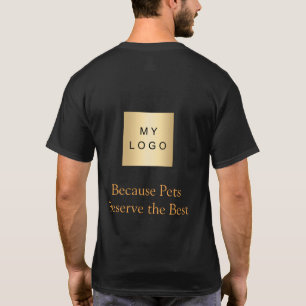 Geschäftslogo Hundespaziergang-Mitarbeiter Arbeits T-Shirt