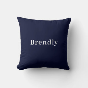 Geschäftslogo I Markenname Promotional Navyblau Kissen