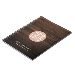 Geschäftslogo Immobilienmakler Holz-Look Notizblock