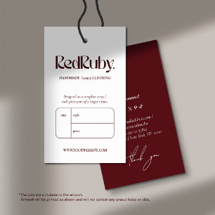 Geschäftslogo-Kleidungslabel-Preis-Hängetag-Karte