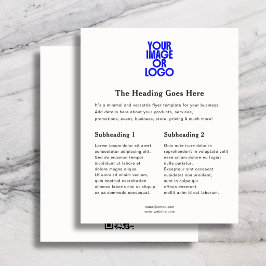 Geschäftslogo Minimal Elegant QR-Code Weiß Flyer