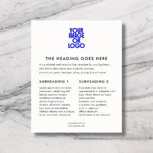 Geschäftslogo Minimal Modern QR-Code Weiß Flyer