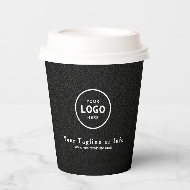 Geschäftslogo Minimalistischer Professioneller Pap Pappbecher (Vorderseite)