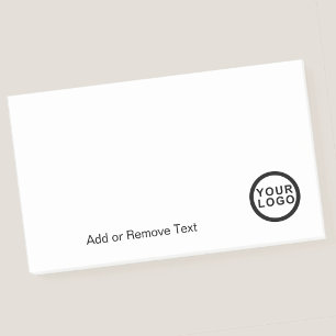 Geschäftslogo Modern Minimalistisch Weiß Post-it Klebezettel