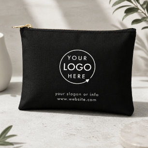 Geschäftslogo Modern Stilvoll Trendig Schwarz Zubehörtasche
