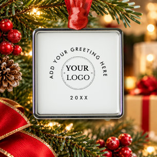 Geschäftslogo Moderne Unternehmensweihnachtsfeiert Ornament Aus Metall