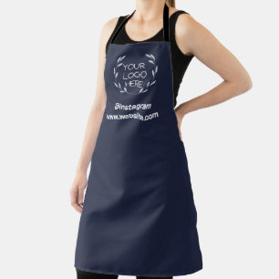 Geschäftslogo Modernes minimalistisches Navy Bla Schürze
