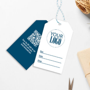 Geschäftslogo Modernes QR-Code-Preisschild Geschenkanhänger