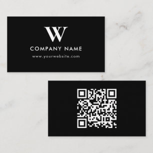 Geschäftslogo-Monogramm scannbare Website Visitenkarte