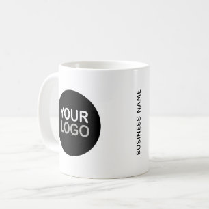Geschäftslogo Name Weiße Kaffeetasse